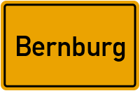 Ortsschild Bernburg 